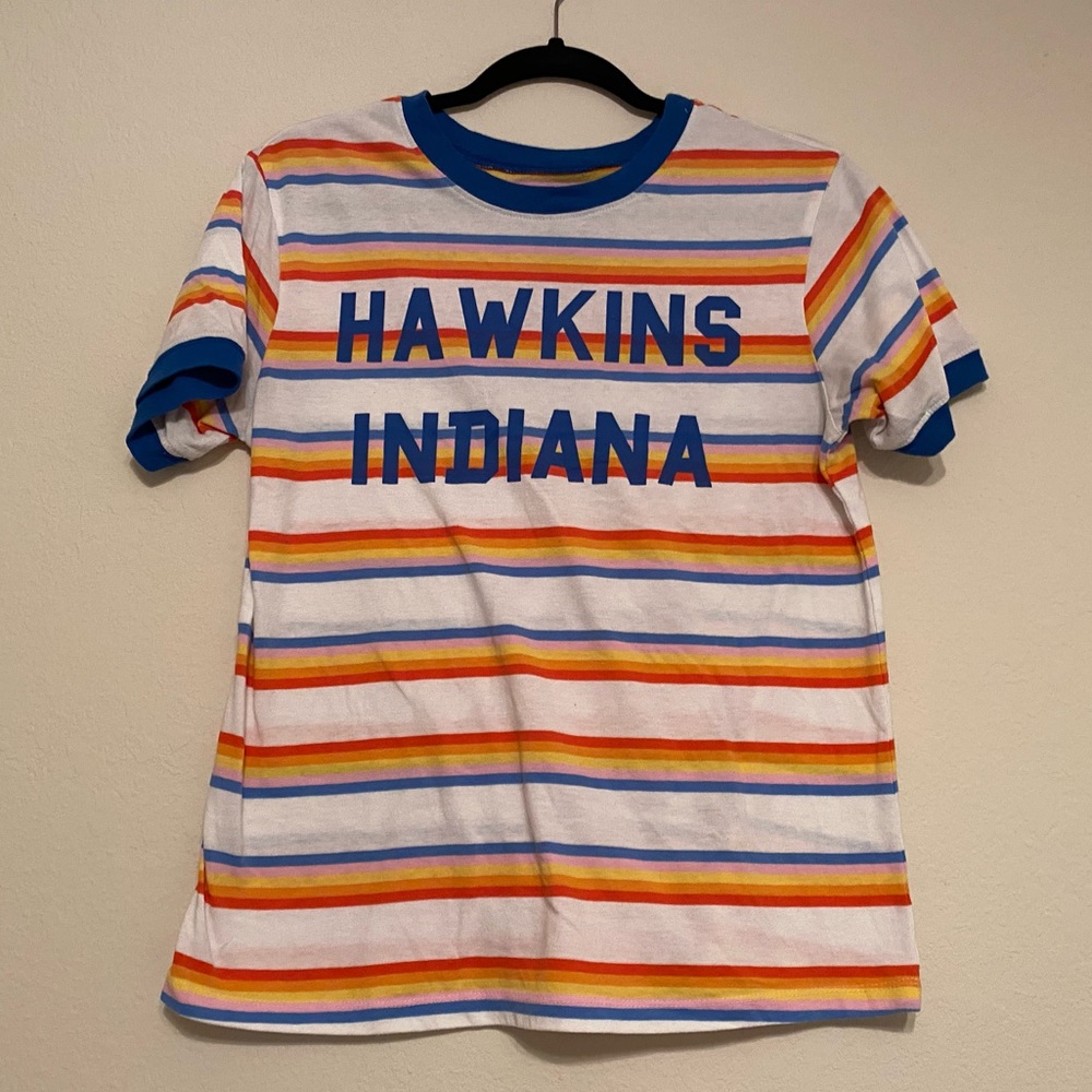 stranger things striped tee